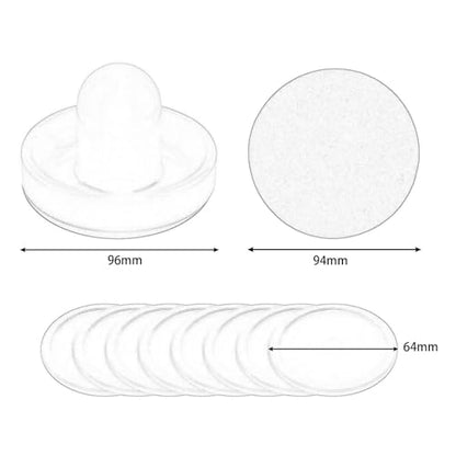 4 Pieces Air Hockey Pushers Large Tabletop Strikers Game Table Paddles Felt Bottom Suitable for Family Games Kids Adult Indoor Play