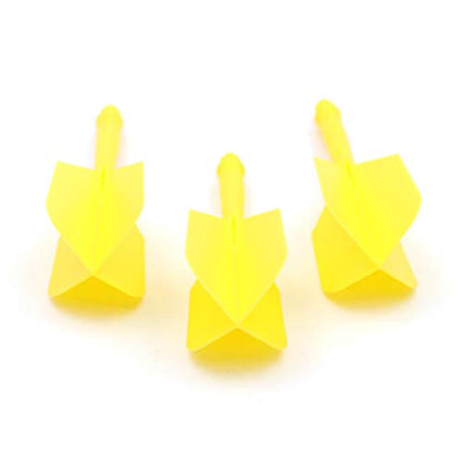 CUESOUL ROST Integrated Dart Shaft and Flights Medium,Slim Shape,Set of 3 - color: Yellow