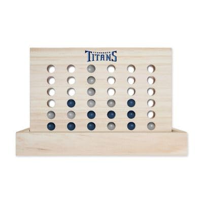 Rico Industries NFL Mini Travel Team 4 in A Row Mini Game- Wooden, Team Colors, 5.5" x 8" (Tennessee Titans) - style: Tennessee Titans
