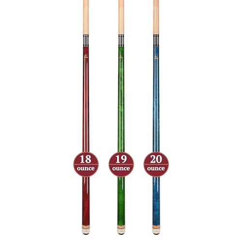 ASKA Set of Wrapless 2-Piece Billiard Pool Cue Sticks L3, 58" Hard Rock Canadian Maple, 13mm Hard Leather Tip, Mixed Weights and Colors - style: Set of 3 Sticks