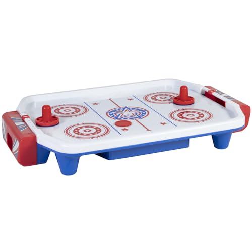 Merchant Ambassador Retro Arcade Electronic: Air Hockey - Tabletop Game, Powerful Airflow, 2 Players, Ages 6+