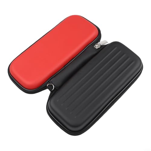 FABULETTA Case, Hard EVA Shell Storage Bag with Foam Slots for 3 Darts, Portable Red Carry Pouch for Travel and Indoor Games Protection