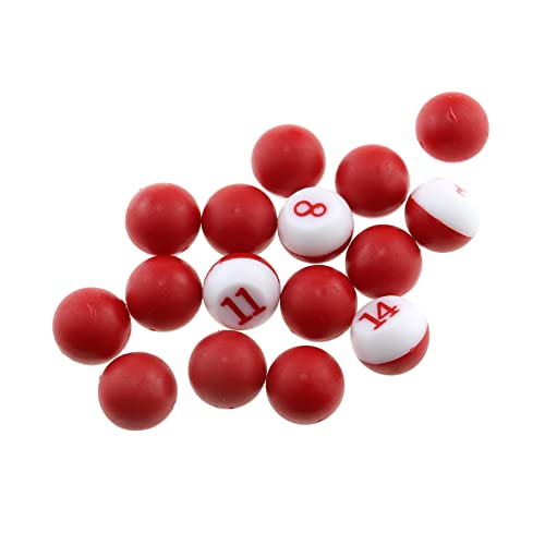 E-outstanding 16 Billiards Digital Dice and Billiard Dice Bottle Kit Red Billiard Game Kelly Pool Shaker Bottle with Standard Set of 16 Numbered Tally Balls Peas Billiard Accessories