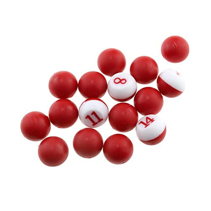 E-outstanding 16 Billiards Digital Dice and Billiard Dice Bottle Kit Red Billiard Game Kelly Pool Shaker Bottle with Standard Set of 16 Numbered Tally Balls Peas Billiard Accessories