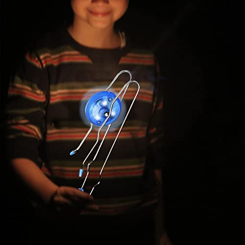 Jishi Retro Magic Rail Twirler 3Pcs Light Up Glow Magnetic Gyro Wheel, Kids Classic Vintage Trick Yoyo Sensory Fidget Toys, Cool Unique Nostalgia Gifts Fun Stocking Stuffers for 3+ Year Old Boys Girls - style: Wave