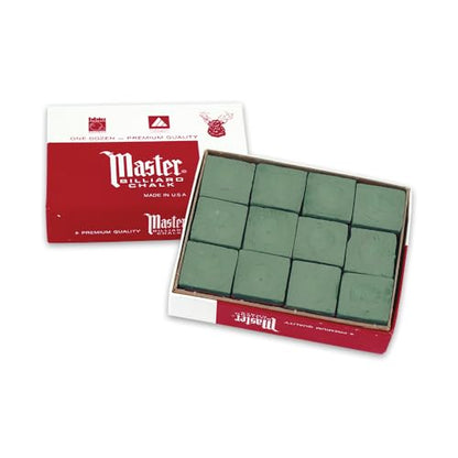 Master Billiard/Pool Cue Chalk Box, 12 Cubes - color: Spruce