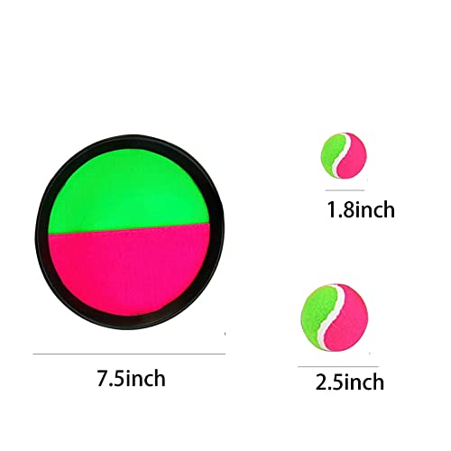 Toss and Catch Ball Game Set with 2 Paddles, 2 Balls, Ideal for Developing Hand-Eye Coordination