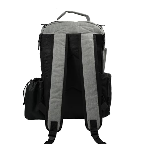 Disc Golf Bag, Durable Disc Golf Backpack Holds 22+ Discs, Large Capacity with Multiple Storage Pockets - color: Grey