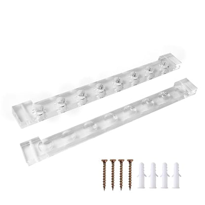 GSE Games & Sports Expert 2-Piece 6/8/12 Billiard Pool Cue Rack Wall Mounted Holders, Billiard Cue Sticks Wall Rack Set - style: 8 Cue - Acrylic
