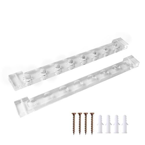 GSE Games & Sports Expert 2-Piece 6/8/12 Billiard Pool Cue Rack Wall Mounted Holders, Billiard Cue Sticks Wall Rack Set - style: 8 Cue - Acrylic