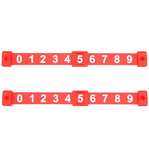 2 Pack Air Hockey Score Soccer Table Counter Interactive Game Soccer Table Score Indicator - color: Red and Black