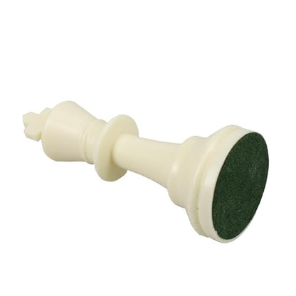 WE Games Replacement Staunton Chess Piece - Light King, Plastic Chess Piece with Felt Bottom, Classic Design - color: White King