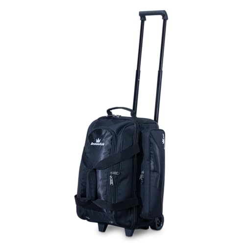 Brunswick Zone Double Roller Bowling Bag - color: Black