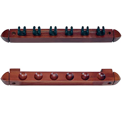 Action 6 Pool Cue WR6S Standard Clip Wall Rack - color: Chocolate