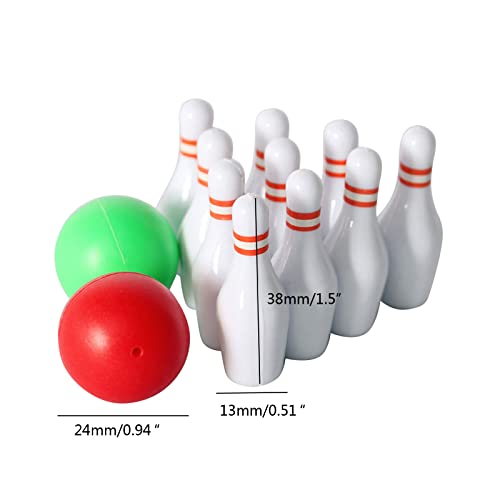 House Bowling Set Simulation Sports Goods Outdoor Miniature Model Include 10x Bottles 2X Bowling