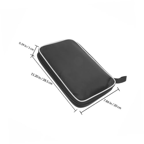 Kisangel Portable Table Tennis Paddle Bag Protective Case Scratch Zipper Storage Pouch for Paddle and Balls Lightweight Organizer