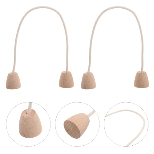 5pcs Cotton Rope Croquet Wickets with Wood Base, Family-Friendly Outdoor Croquet Equipment for Backyard and Park Leisure Games