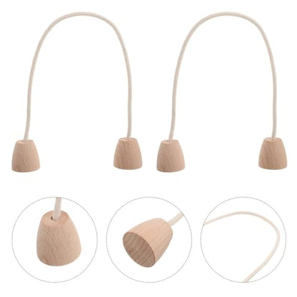 5pcs Cotton Rope Croquet Wickets with Wood Base, Family-Friendly Outdoor Croquet Equipment for Backyard and Park Leisure Games