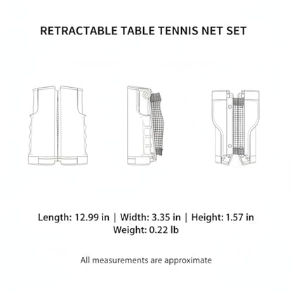 Retractable Table Tennis Net Set, Portable Nylon Ping Pong Net for Flat Surfaces, Damage-Free Setup - color: Blue