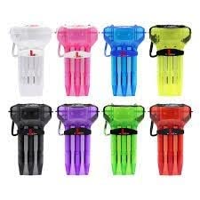 L-style Dart Case: Krystal One Hard Shell Dart Set Holder for Soft Tip and Steel Tip - Clear Black