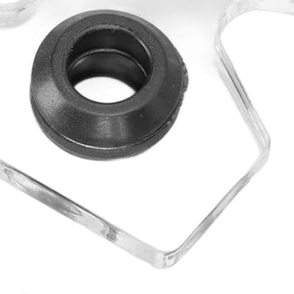 Clear Acrylic Billiard Bridge Head with Rubber Gasket - 7-Position Antler Design Pool Cue Holder for Professional & Home Use, Universal Fit