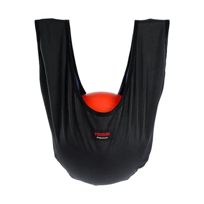 VISEMAN Bowling Ball Polisher Bag –Washable Seesaw Cleaner & Thickened Protective Carrier – Oil Absorbent Towel and Holder for Standard Bowling Balls – 21" x 14" (Black)