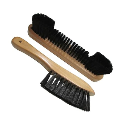 2Pcs Billiard Table Brush Wood Handle Deep Clean Corners Pool Felt Cleaner Rail Set for Pool Tables and Cabinets