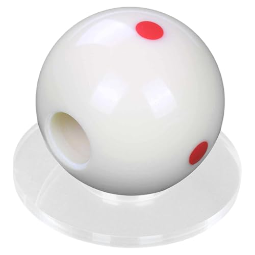kowaku Snooker Training Ball Que Ball Sturdy with Dots, Hole Multifunctional Billiards Training Aid Billiard Stroke Exerciser