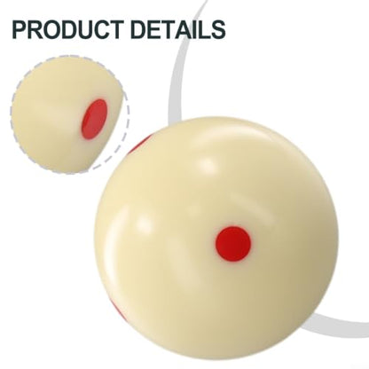 Pool Billiard Training Cue Ball 57.2mm 2.25in Red 6 Dot Measles Spot for Practice and Skill Improvement with Smooth Resin Material and Bright Gloss Roundness Standard
