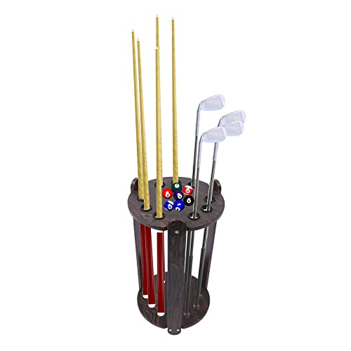 9 Holes-Wood Billiards Cue Rack Billiards Stick Stand Pool Stick Holder Floor Stand Club Organizer Display Stand for Golf Club Fishing Rod Billiard Poles - style: style 4