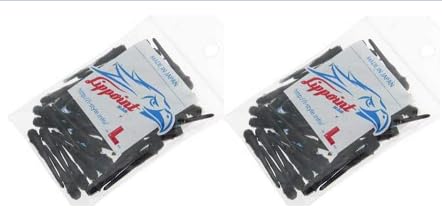 L-style Lstyle Lippoint USA Dart Tips – Black | 2BA Soft Tip Point Replacements – 100 Pack - color: Black 2 Pack