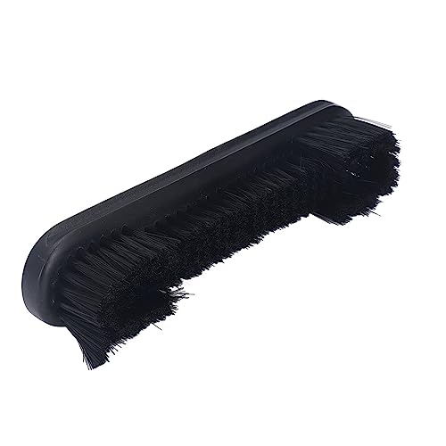 Septpenta Billiard Table Rail Brush Cleaning Tool, Billiard Table Brush Set with Cue Cleaning Cloth, Made of PVC and Solid Wood, for Wooden Billiard Accessories Kit(Black) - color: Black