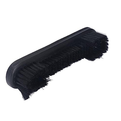 Septpenta Billiard Table Rail Brush Cleaning Tool, Billiard Table Brush Set with Cue Cleaning Cloth, Made of PVC and Solid Wood, for Wooden Billiard Accessories Kit(Black) - color: Black