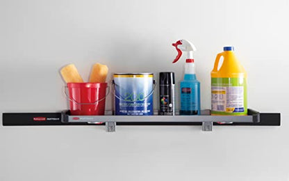 Rubbermaid FastTrack Rail Large Shelf Organization System, Holds up to 50 Pounds, Ideal for Cleaning Products/Garden Supplies/Laundry Products - style: Large Shelf