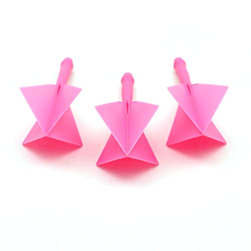 CUESOUL ROST Integrated Dart Shaft and Flights Medium,Diamond Shape,Set of 3 - color: Pink