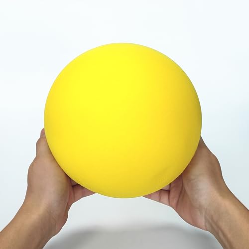 7 Inches Soft No-Noise Foam Ball Sponge Kickball Dodgeball for Indoor Activity - color: yellow
