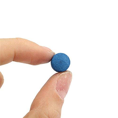 50pcs/lot 9mm/10mm/11mm/12mm/13mm Blue Billiard Pool Cue Tips Hardness in M Billiard Snooker Cue Stick Tip Billiard Accessories Master Tip For Black Ball Club (blue, 13mm) - size: 13mm