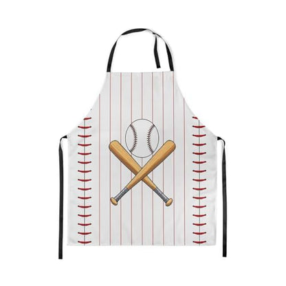 Manfei Baseball Kids Kitchen Apron - color: Red White