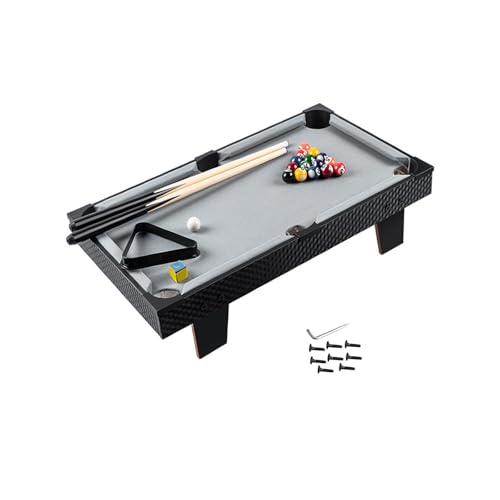 DYNWAVE Pool Table Portable Tabletop Billiards Game with Cue Balls, Sticks, Chalk, and Triangle Rack Table Games, 63cmx38cmx15.5cm