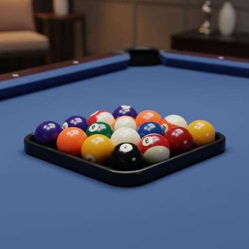 Heavy Resin Pool Ball Rack, Standard 15-Ball Triangle for Billiard Tables, Black