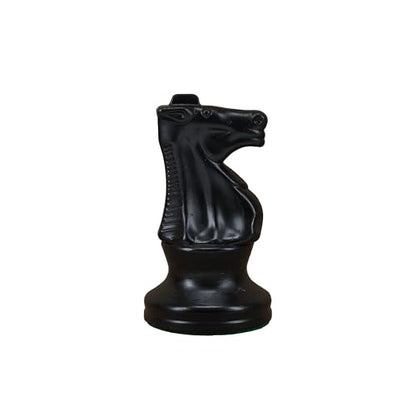 WE Games Replacement Staunton Chess Piece - Dark Knight, Plastic Chess Piece with Felt Bottom, Classic Design for Tournament Chess Set - color: Black Knight