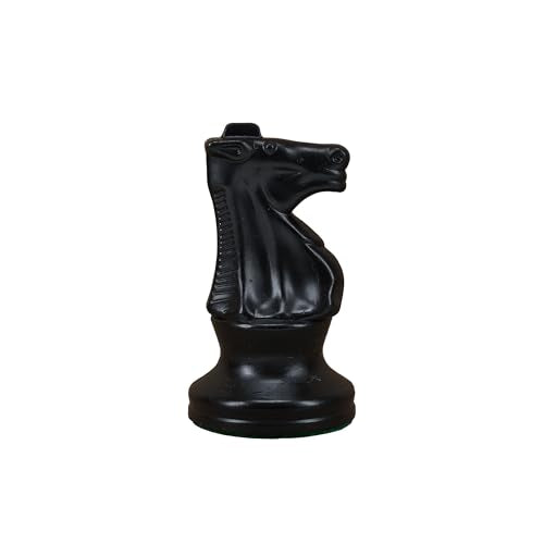 WE Games Replacement Staunton Chess Piece - Dark Knight, Plastic Chess Piece with Felt Bottom, Classic Design for Tournament Chess Set - color: Black Knight