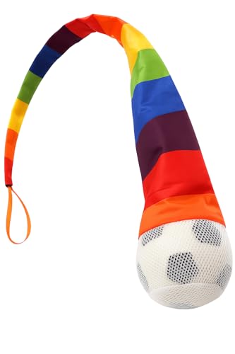 TFORESTER The Original 90s Throw & Catch Game, Flies 50+ Yards, Leather Baseball & Tri‑Color Nylon Tail, Ages 8-Football-White - color: Football-white