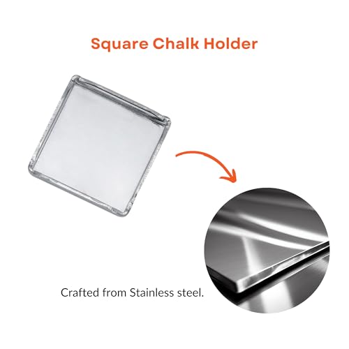 Cru5h Billiards Magnetic Chalk Holder Belt Clip - Rare Earth Neodymium Magnet Belt Clip with Metal Chalk Holders - Circle, Hexagon, Octagon, and Square Included