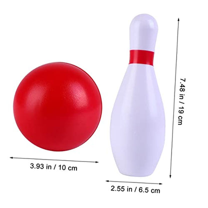 1Set Interactive Bowling for Educational for Games Safe PU Material Includes Pins and Bowling Balls Promotes Hand Eye Coordination and Math Skills