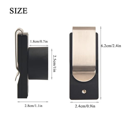 LAKE OF FIRE Chalk Holder Pool Billiards, Pool Cue Chalk Holder with Magnetic Belt Clip Snooker Billiard Accessories - color: Black, style: Round