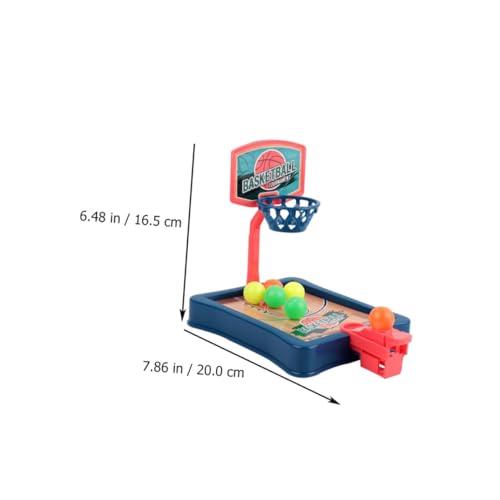 2 Sets Mini Basketball Game Desktop Basketball with Red Blue Hoops Educational Sports Game for Hand-Eye Coordination and Creative Play Fun Indoor Tabletop Activity