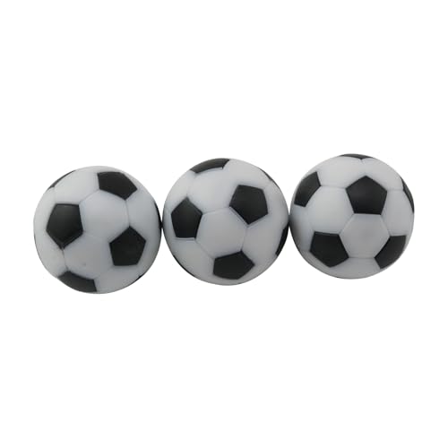 6PCS 32mm Black and White Desktop Plastics Mini Soccer Ball Accessories Leisure Sports Game Room Foosball Part
