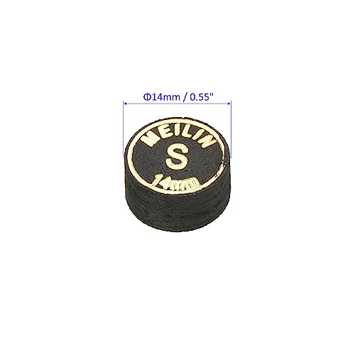 M METERXITY Pool Cue Tips - Laminated Billiard Cue Tips Multiple Layer Faux Leather Apply to Pool Cues/Snooker - size: 14mm, style: Super Soft
