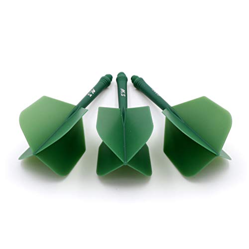 CUESOUL ROST Integrated Dart Shaft and Dart Flight Standard/Slim/Diamond/Big Wing/Tear/Diamond - color: 28mm-Big Wing Shape-Green
